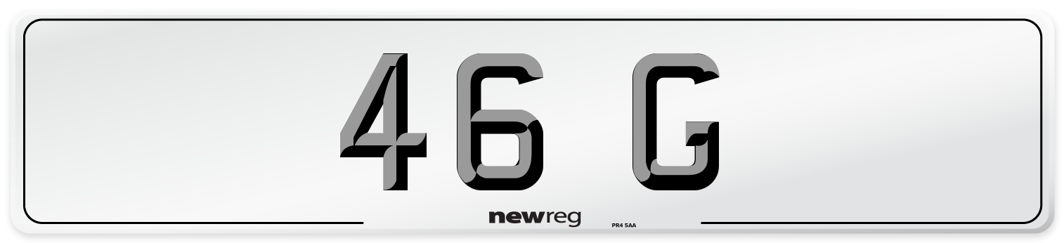 46 G Number Plate from New Reg